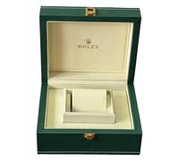 ROUHO Grüne Uhren Display Gehäuse Einzel Slot PU Leder Holz Uhren Organizer Box für Rolex 1908
