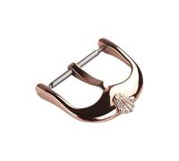 ROUHO Haltbare Edelstahl Uhr Schnalle Klassisches Ersatz Uhrenarmband Dornschließe für Rolex Sea-Dweller Deepsea-Roségold 16mm