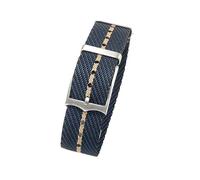 ROUHO Haltbares Klassisches Gewebtes Nylon Uhrenarmband Atmungsaktives & Leichtes Ersatz Uhr Band für Tudor Black Bay Red-#5 20mm
