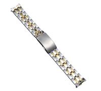 ROUHO Herren Uhr Kette Zubehör Gebogenes Ende Edelstahl Uhr Armband für Tissot T17 T014 T055-Silber Gold 19mm