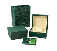 ROUHO Hölzerne Uhrenbox Einzeln Zeitmesser Organizer Herren Grün Aufbewahrungsetui Cremefarbener Innenraum Gold Knopf für Rolex Submariner