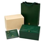 ROUHO Hölzerne Uhrenbox Grün Uhrenorganizer Einzel Armbanduhrenhalter Cremefarbene Weiche Auskleidung Displaykissen für Rolex Datejust & Lady-Datejust