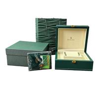 ROUHO Holz Uhrenbox Einzel Slot Grünes Kunstleder Weich Uhrenkissen Organizer für Rolex Cosmograph Daytona