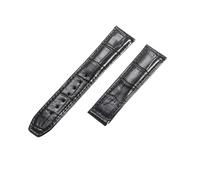 ROUHO Klassisches Echtleder Uhrenarmband Bequemes & Haltbares Ersatz Uhr Band für Maurice Lacroix Pontos PT615 Classiques LC6017-Schwarz 22mm