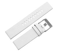 ROUHO Langlebiges Verstellbares Dornschließe Uhrenband, Echtleder Uhrenarmband für Diesel DZ4323 7312 7314 1657 4318-Weiß 27mm