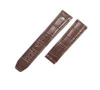 ROUHO Leder Uhrenarmband mit Faltschließe, Wasserdichtes Ersatzarmband für Maurice Lacroix Pontos Eliros PT6148 PT6168 MP6347-Braun ohne Schließe 20mm