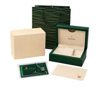 ROUHO Leder Uhrenkasten Gefaltete Lederform Uhrenbox Einzeluhr Halter mit Rundem Uhrenkissen und Komplettem Verpackungsset für Rolex Explorer & Explorer II