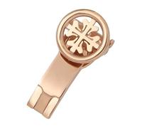 ROUHO Massiver Edelstahl Uhr Faltschließe Schnellverschluss Ersatz Uhr Schnalle für Patek Philippe-Roségold 16mm