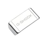 ROUHO Metall Uhrarmband Keeper Loop - Verstellbarer Uhrarmband Befestigungs Halter für Casio G-Shock GA100 GG-1000 GX-56 GW-9400-Silber 22mm