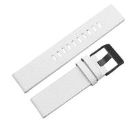 ROUHO Premium Echtleder Uhrenarmband, Klassisches Präzises Uhrenband für Diesel DZ4323 7312 7314 1657 4318-Weiß 27mm