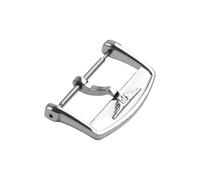 ROUHO Premium Edelstahl Uhrenarmband Dornschließe Ersatz Uhrenarmband Befestigung Verschluss für Longines-Silber 16mm