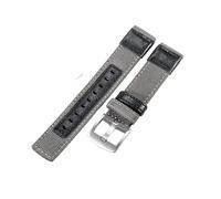 ROUHO Premium Gewebtes Nylon Uhrenarmband Bequemes & Atmungsaktives Ersatz Uhr Band für Jeep Wrangler JP152 JPW646 JPW638-Grau + Silber Schnalle 22mm