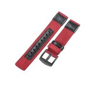 ROUHO Premium Gewebtes Nylon Uhrenarmband Bequemes & Atmungsaktives Ersatz Uhr Band für Jeep Wrangler JP152 JPW646 JPW638-Rot + Schwarz Schnalle 20mm