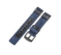 ROUHO Premium Gewebtes Nylon Uhrenarmband Bequemes & Atmungsaktives Ersatz Uhr Band für Jeep Wrangler JP152 JPW646 JPW638-Blau + Schwarz Schnalle 20mm