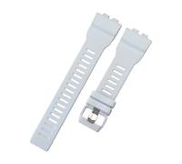 ROUHO Premium SILIKON Gummi UHRENARMBAND - Wasserfest Flexibel & Haltbar Ersatz Uhr Band für Casio GBA-800 GBD-800 GMA-B80-Weiß