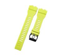 ROUHO Premium SILIKON Gummi UHRENARMBAND - Wasserfest Flexibel & Haltbar Ersatz Uhr Band für Casio GBA-800 GBD-800 GMA-B80-Gelb