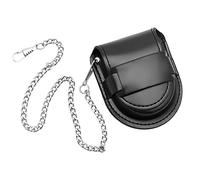 ROUHO PU Leder Taschenuhr Box Halter Aufbewahrungsetui Geldbörse Beutel Tasche Kette
