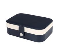 ROUHO Reise Tragbare Leder Schmuck Uhrenaufbewahrungsbox Uhrenbox Organizer-Blau