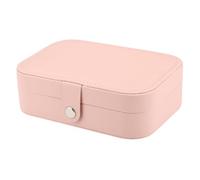 ROUHO Reise Tragbare Leder Schmuck Uhrenaufbewahrungsbox Uhrenbox Organizer-Rosa