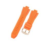 ROUHO Silikon Armband 29mm 13mm Uhrenarmband Edelstahl Schnalle Wasserdicht Gummi Armreif für Michael Kors MK8184 8729 9020