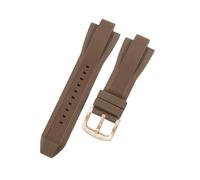 ROUHO Silikon Armband 29mm 13mm Uhrenarmband Edelstahl Schnalle Wasserdicht Gummi Armreif für Michael Kors MK8184 8729 9020