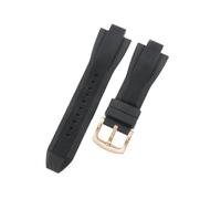 ROUHO Silikon Armband 29mm 13mm Uhrenarmband Edelstahl Schnalle Wasserdicht Gummi Armreif für Michael Kors MK8184 8729 9020