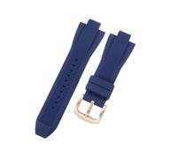 ROUHO Silikon Armband 29mm 13mm Uhrenarmband Edelstahl Schnalle Wasserdicht Gummi Armreif für Michael Kors MK8184 8729 9020 D2
