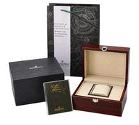 ROUHO Uhren Displaybox Hölzerne Armbanduhrenetui Braun Holzmaserung Cremefarbenes Kissen Heftpack für Audemars Piguet Code 11.59