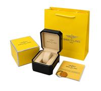 ROUHO Uhrenkasten Einzeluhr Polierte Holzoptik Uhrenbox Kompakte Ablage mit Herausnehmbarem Uhrenkissen und Glänzendem Finish für Breitling Classic AVI
