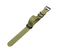 ROUHO Ultra-Haltbares Nylon Uhrenarmband Schnelltrocknendes Verstellbares Ersatz Sport Uhr Band für Luminox 3581 8821 8831 3051-Grün + Schwarz Schließe 23mm