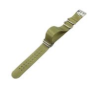 ROUHO Ultra-Haltbares Nylon Uhrenarmband Schnelltrocknendes Verstellbares Ersatz Sport Uhr Band für Luminox 3581 8821 8831 3051-Grün + Silber Schließe 22mm