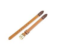 ROUHO Verschraubtes Ersatz-Uhrenarmband, Damen Echtleder Armband für Fossil Virginia ES3861 ES3269 ES3284 ES3282 ES3405 ES3921-Hellbraun + Gold Schließe