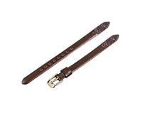 ROUHO Verschraubtes Ersatz-Uhrenarmband, Damen Echtleder Armband für Fossil Virginia ES3861 ES3269 ES3284 ES3282 ES3405 ES3921-Kaffee + Roségold Schließe