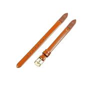 ROUHO Verschraubtes Ersatz-Uhrenarmband, Damen Echtleder Armband für Fossil Virginia ES3861 ES3269 ES3284 ES3282 ES3405 ES3921-Braun + Gold Schließe