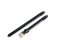 ROUHO Verschraubtes Ersatz-Uhrenarmband, Damen Echtleder Armband für Fossil Virginia ES3861 ES3269 ES3284 ES3282 ES3405 ES3921-Schwarz + Roségold Schließe