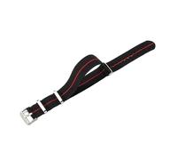 ROUHO Verstellbares 22mm Uhrenarmband Elastisches Nylon- Dehnbares & Weiches Ersatz Uhr Band für Tudor Black Bay Red M79220R-#1