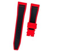 ROUHO Wasserdichtes Kautschuk Uhrenarmband, Anspruchsvolles Weiches Silikon Ersatz Armband für IWC Mark XVIII Le Petit Prince-Rot 21mm
