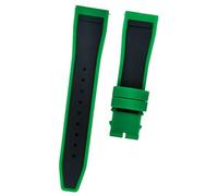 ROUHO Wasserdichtes Kautschuk Uhrenarmband, Anspruchsvolles Weiches Silikon Ersatz Armband für IWC Mark XVIII Le Petit Prince-Grün 21mm