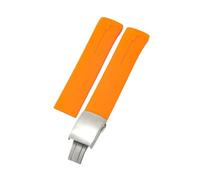 ROUHO Wasserdichtes Silikonarmband 21mm Uhrenband Edelstahl Faltschließe Gummi Armreif Ersatz für Tissot T-Touch T013 T081 T091