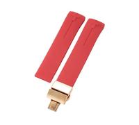 ROUHO Wasserdichtes Silikonarmband 21mm Uhrenband Edelstahl Faltschließe Gummi Armreif Ersatz für Tissot T-Touch T013 T081 T091
