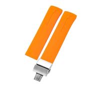 ROUHO Wasserdichtes Silikonarmband 21mm Uhrenband Edelstahl Faltschließe Gummi Armreif Ersatz für Tissot T-Touch T013 T081 T091