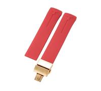 ROUHO Wasserdichtes Silikonarmband 21mm Uhrenband Edelstahl Faltschließe Gummi Armreif Ersatz für Tissot T-Touch T013 T081 T091