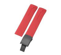 ROUHO Wasserdichtes Silikonarmband 21mm Uhrenband Edelstahl Faltschließe Gummi Armreif Ersatz für Tissot T-Touch T013 T081 T091