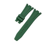 ROUHO Wasserfestes Silikon Uhrenarmband, Verstellbare Dornschließe Ersatz-Uhrenzubehör für Audemars Piguet Royal Oak Casio G-Shock GA-2100-Dunkelgrün 26mm