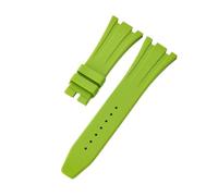 ROUHO Wasserfestes Silikon Uhrenarmband, Verstellbare Dornschließe Ersatz-Uhrenzubehör für Audemars Piguet Royal Oak Casio G-Shock GA-2100-Grün 26mm