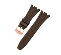 ROUHO Wasserfestes Silikon Uhrenarmband, Verstellbare Dornschließe Ersatz-Uhrenzubehör für Audemars Piguet Royal Oak Casio G-Shock GA-2100