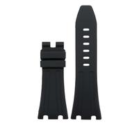 ROUHO Weiches Silikon Uhrenarmband 27mm, Ersatz Uhrenband Wasserdichtes Kautschuk Armband für Audemars Piguet Royal Oak 15500/15510 26331-Schwarz