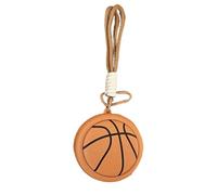 Round Coin Purse - Coin Pouch, Sport Theme Ball Shape Carrying Bag Keychain, Little Change Wallet Id Case Card Holder | For Cash Lipstick Pendant Hair Clips Earrings Travel Commuting School