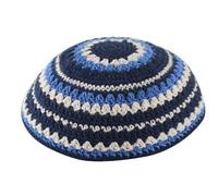Round Designs hohe Qualität Bunt Gestrickt Yarmulke Kippa 17 cm