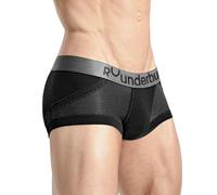 Rounderbum | Herren Unterwäsche | Boxershorts für Herren - Mini Trunk | Anatomic Tech - Shapewear Bequeme Unterwäsche Baumwolle Unterwäsche, Anatomische Mini-Kofferraum, Schwarz, Small